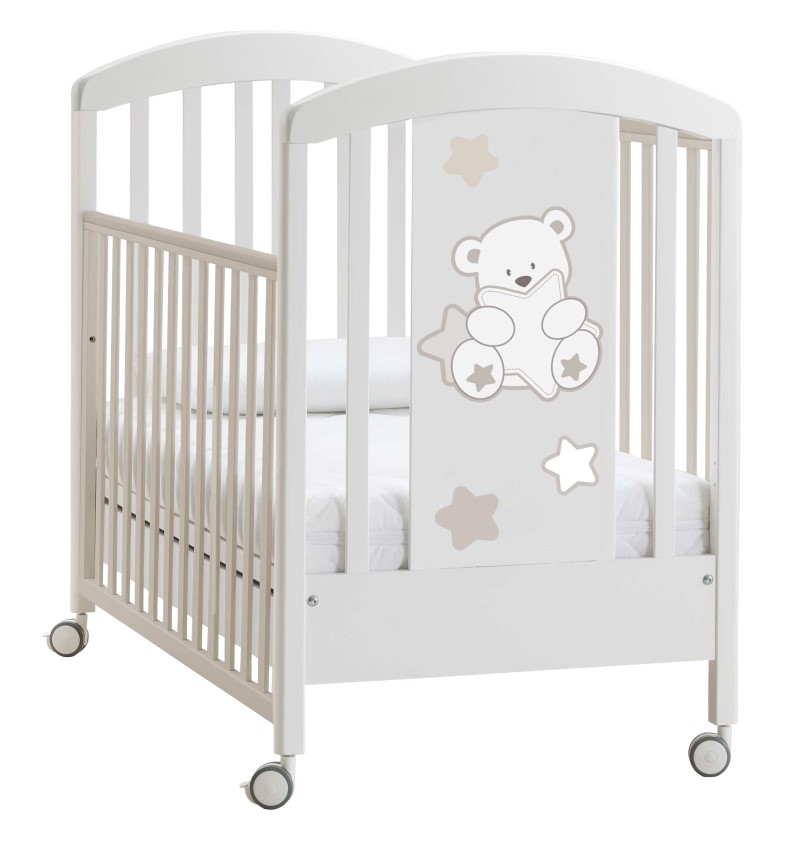 Dětská postýlka z masivu Italbaby s medvídkem My Teddy